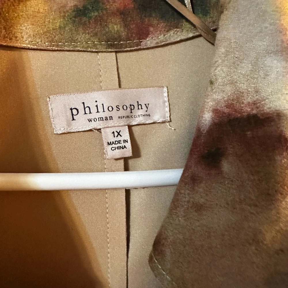 Philosophy Earthy Floral Trench coat - Picture 2 of 3